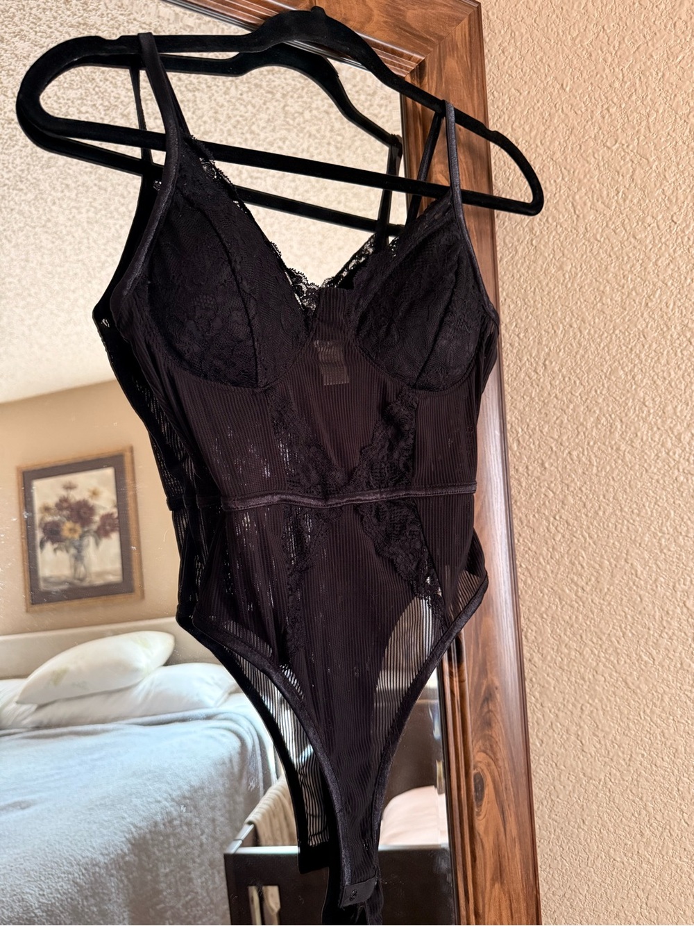 Black Lace & Mesh Bodysuit